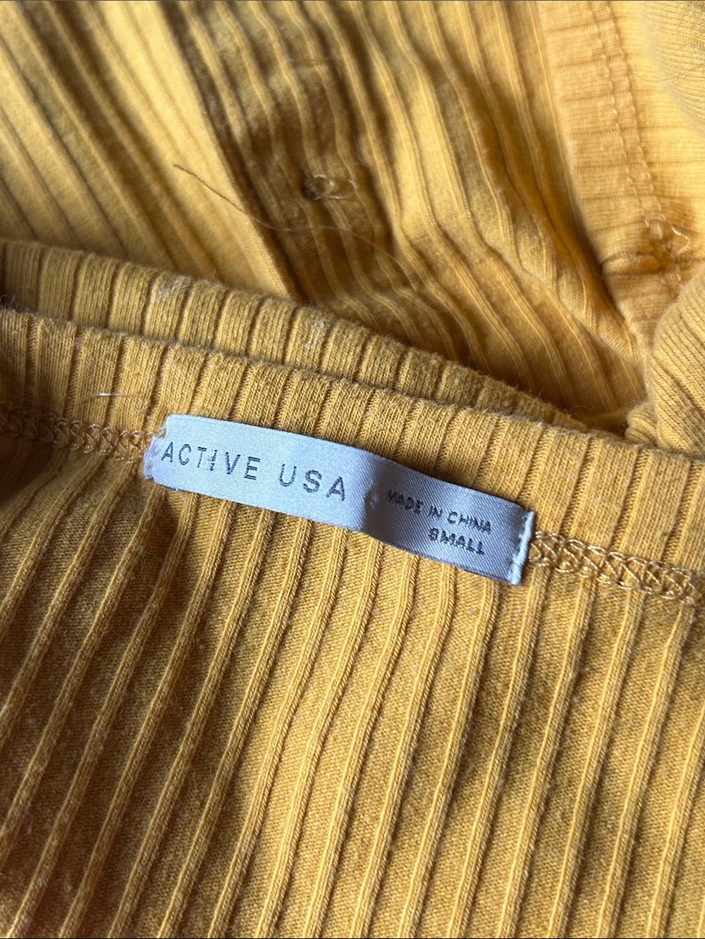 Yellow Ribbed Tank Top - Picture 4 of 4